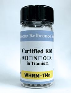 TMa Titanium Pin Standard CRM Hydrogen (0.1g pins): Hydrogen: ~216 +/-2.5 mg/kg (10g)