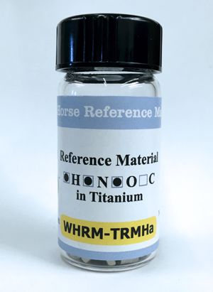THa Titanium Pin RM 0.1g pins) Hydrogen: 88.4 mg/kg +/-1.3 mg/kg; Oxygen 0.178% +/-0.005%; Nitrogen .009% +/+0.001% (10g)